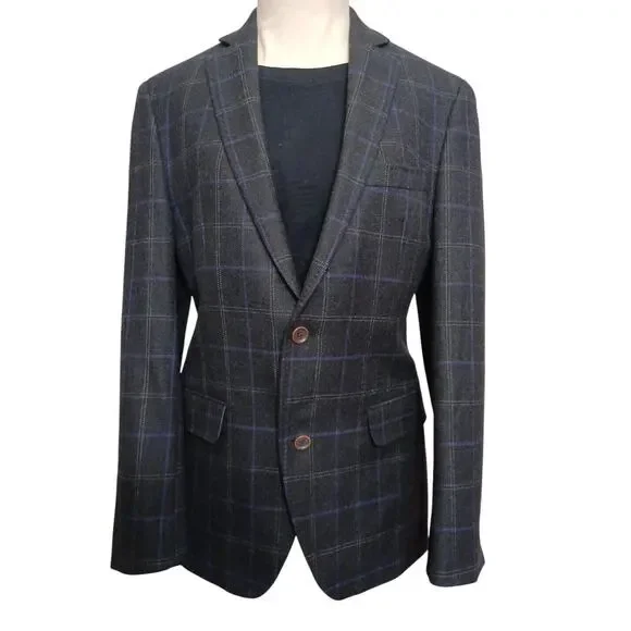 TALLIA Suits Blazers Tallia Mens Slim Fit Wool Blend Sport
